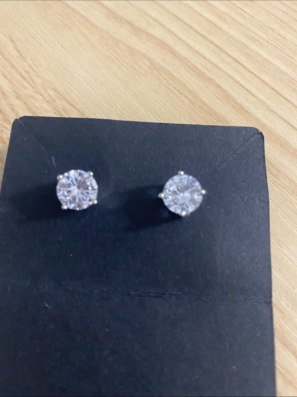 925 Sterling Silver 5mm Classic Cubic Zirconia Round Stud Earrings - Silver Tone